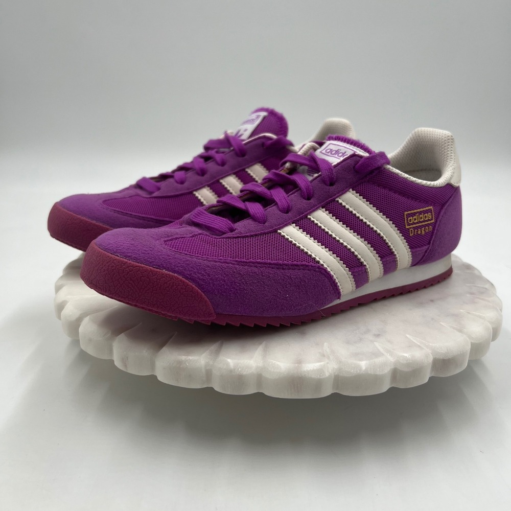 Adidas Dragon Purple White Suede Mesh Retro Sneakers S79871 Womens 6